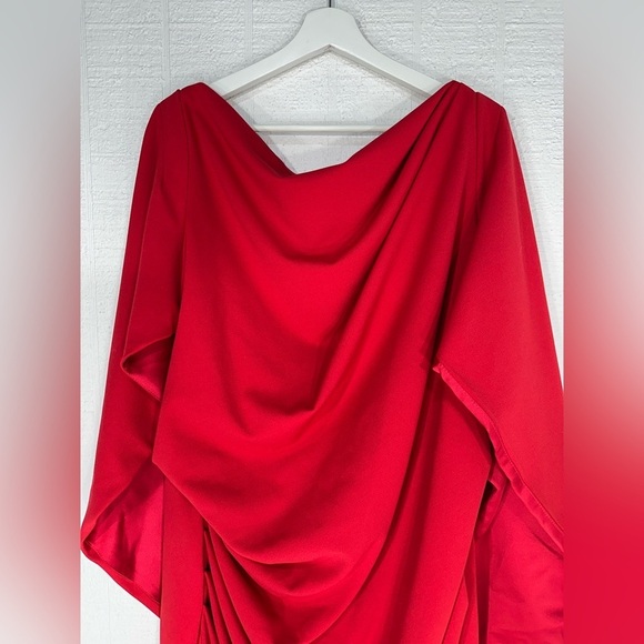 Betsy and Adam capped seath formal midi dress red size 20W - Picture 3 of 8